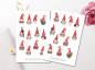 Preview: Gnome Christmas Sticker Set